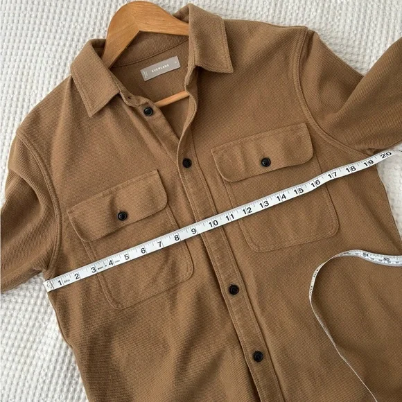 Everlane The Heavyweight Overshirt Shirt Light Jacket Size S Warm Light Brown - Picture 10 of 10